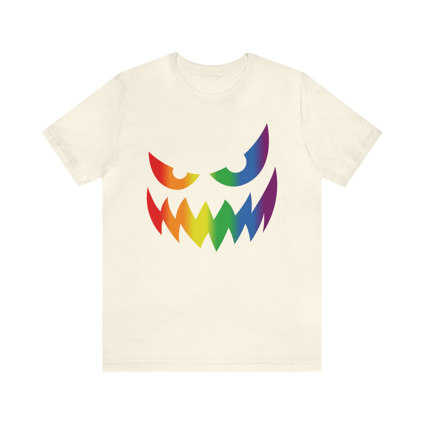 Rainbow Jack-o-Lantern - Halloween 🎃 Tee - Front Design