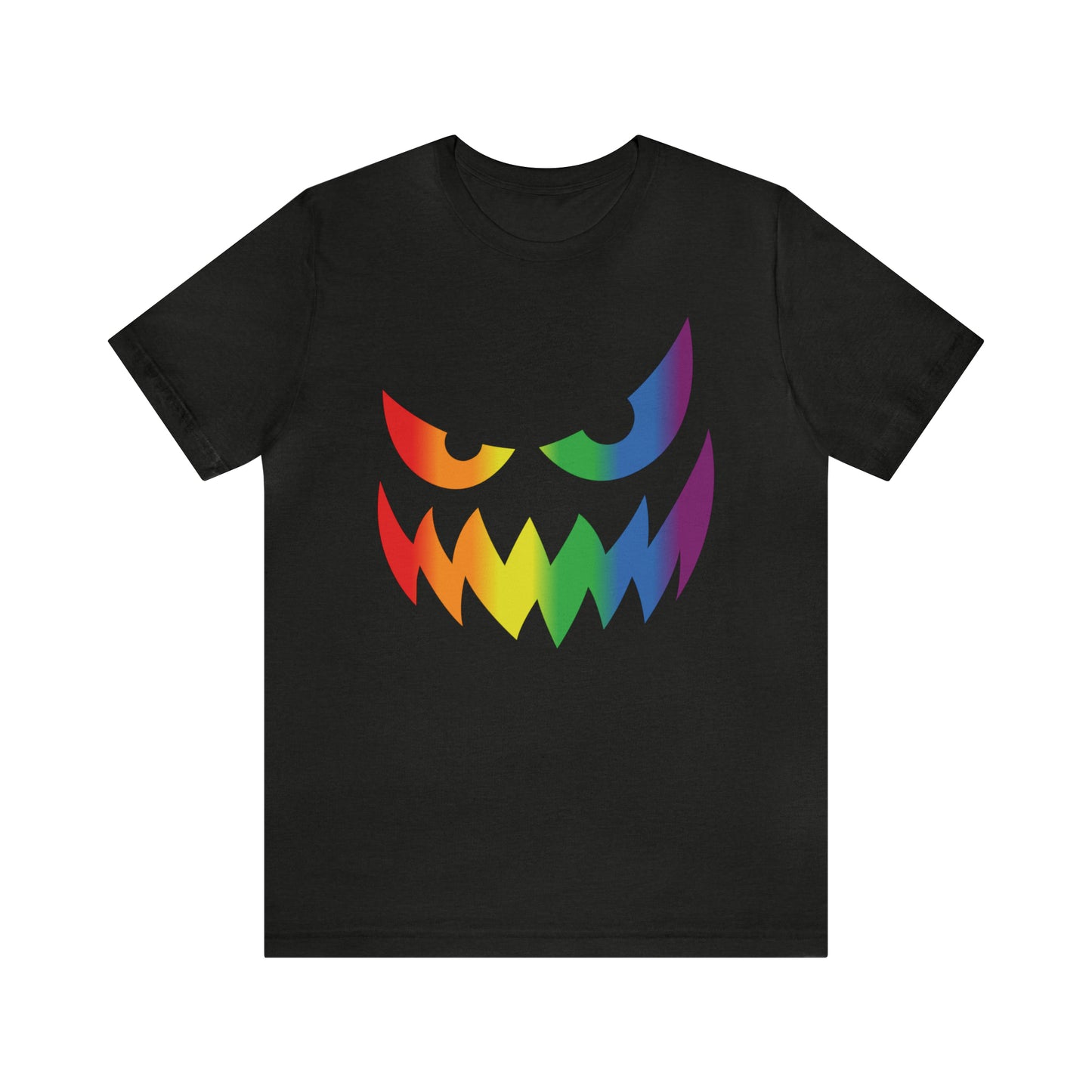 Rainbow Jack-o-Lantern - Halloween 🎃 Tee - Front Design