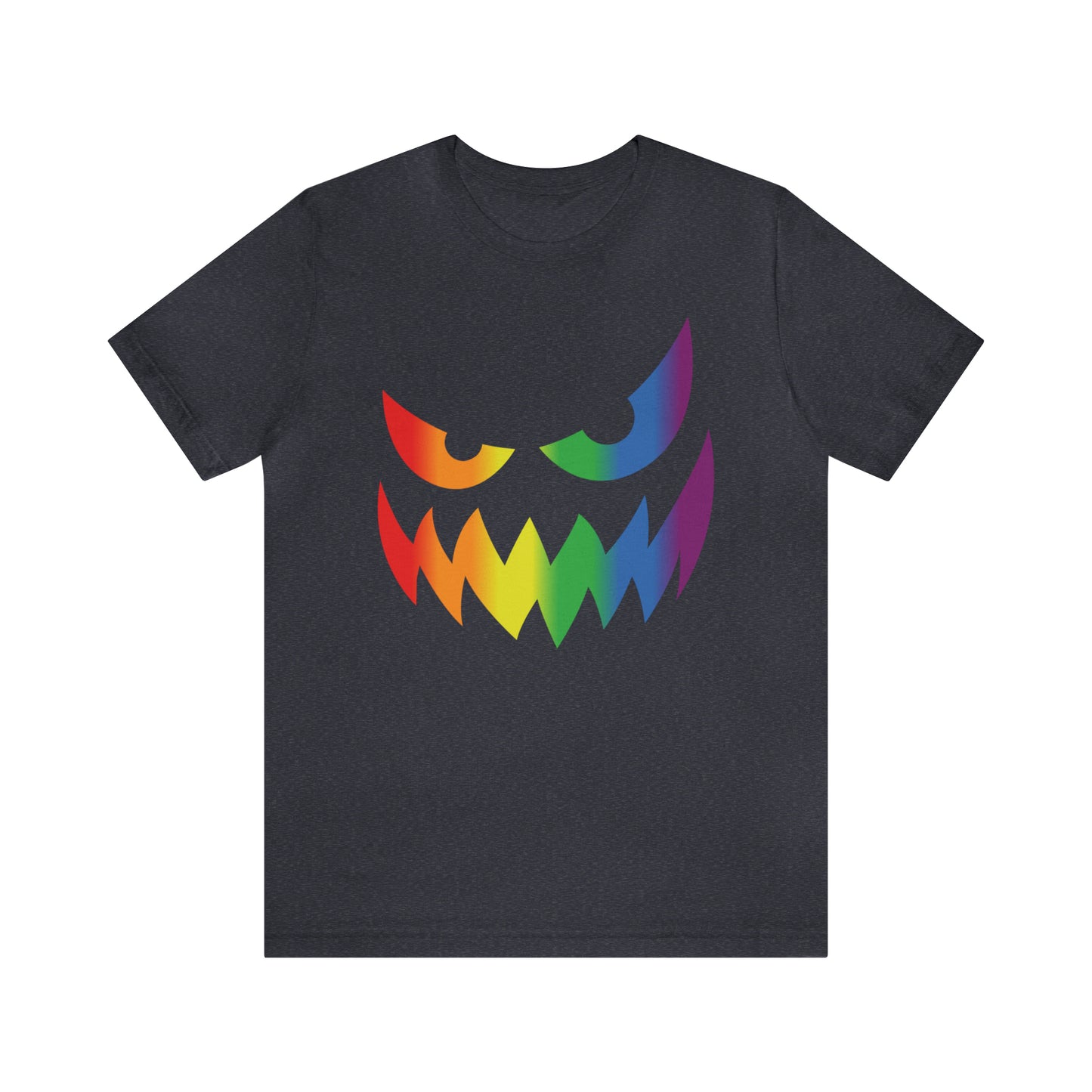 Rainbow Jack-o-Lantern - Halloween 🎃 Tee - Front Design