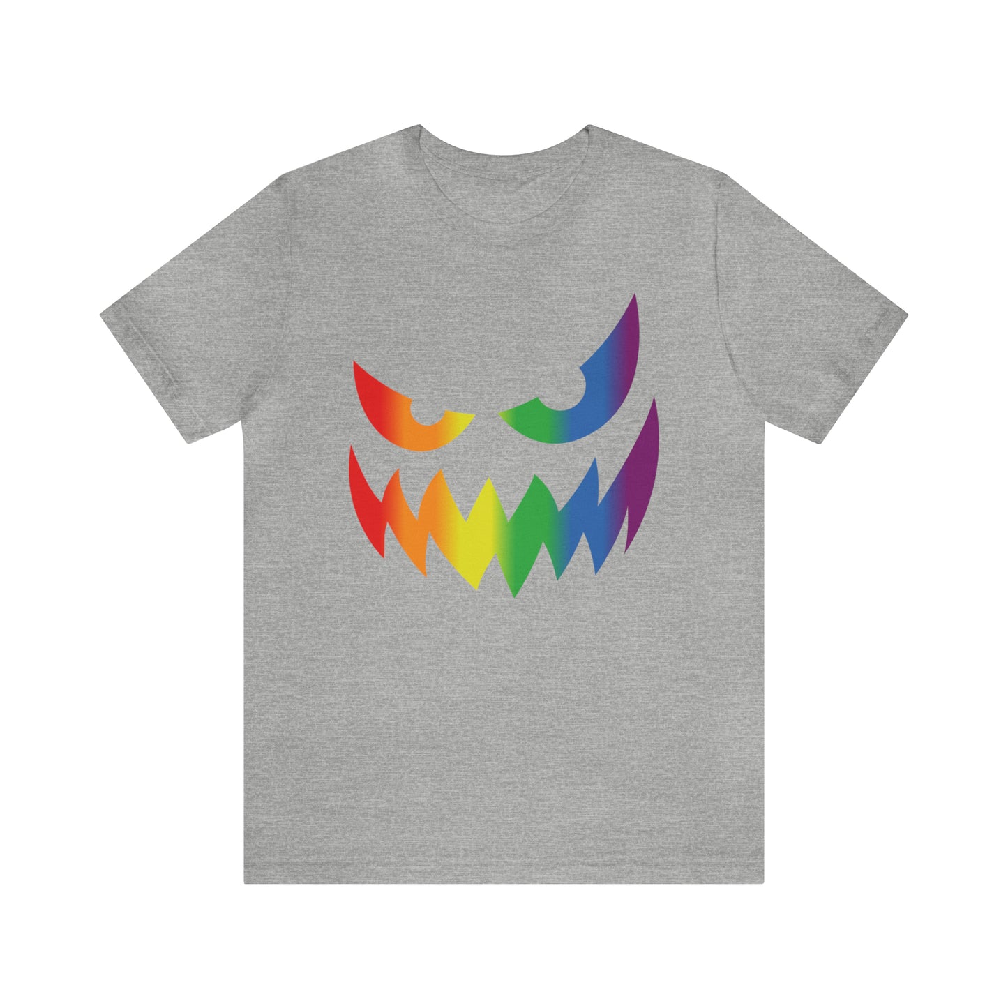 Rainbow Jack-o-Lantern - Halloween 🎃 Tee - Front Design