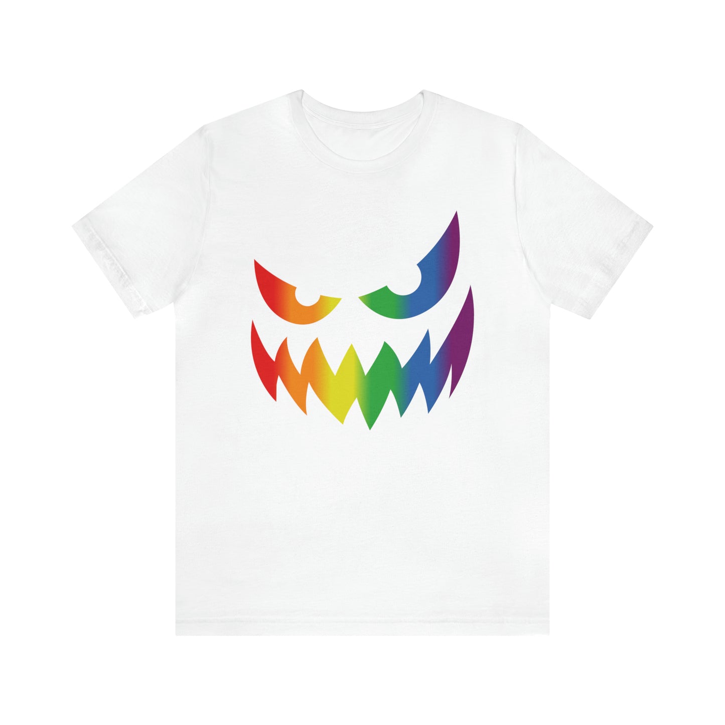 Rainbow Jack-o-Lantern - Halloween 🎃 Tee - Front Design