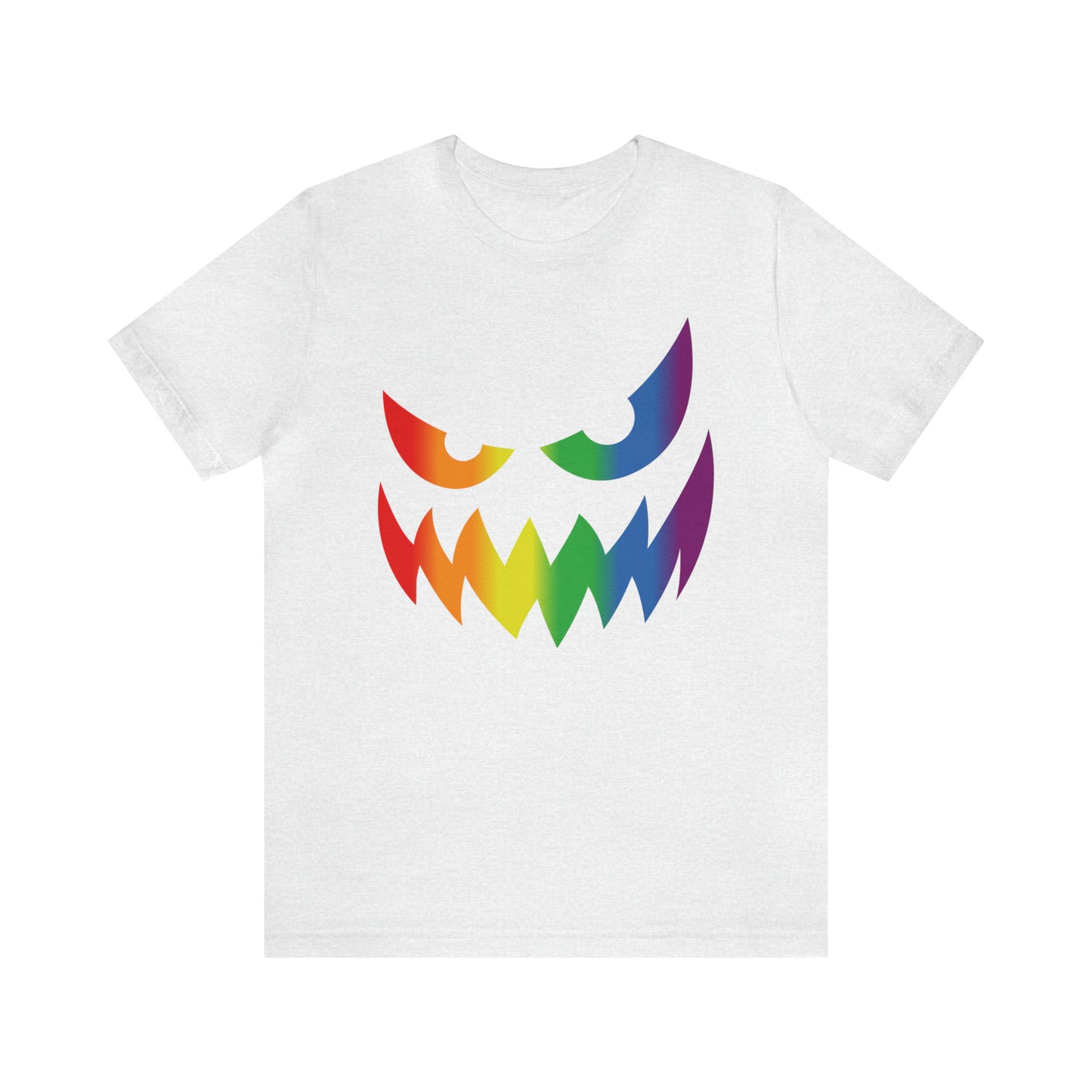 Rainbow Jack-o-Lantern - Halloween 🎃 Tee - Front Design