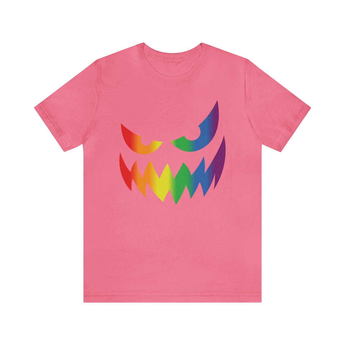 Rainbow Jack-o-Lantern - Halloween 🎃 Tee - Front Design