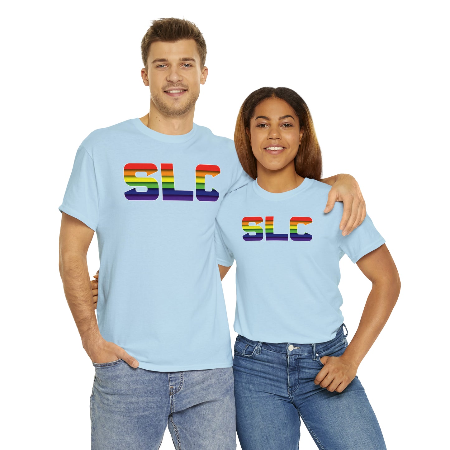 SLC Utah Pride T-Shirt - Horizontal Pride Flag