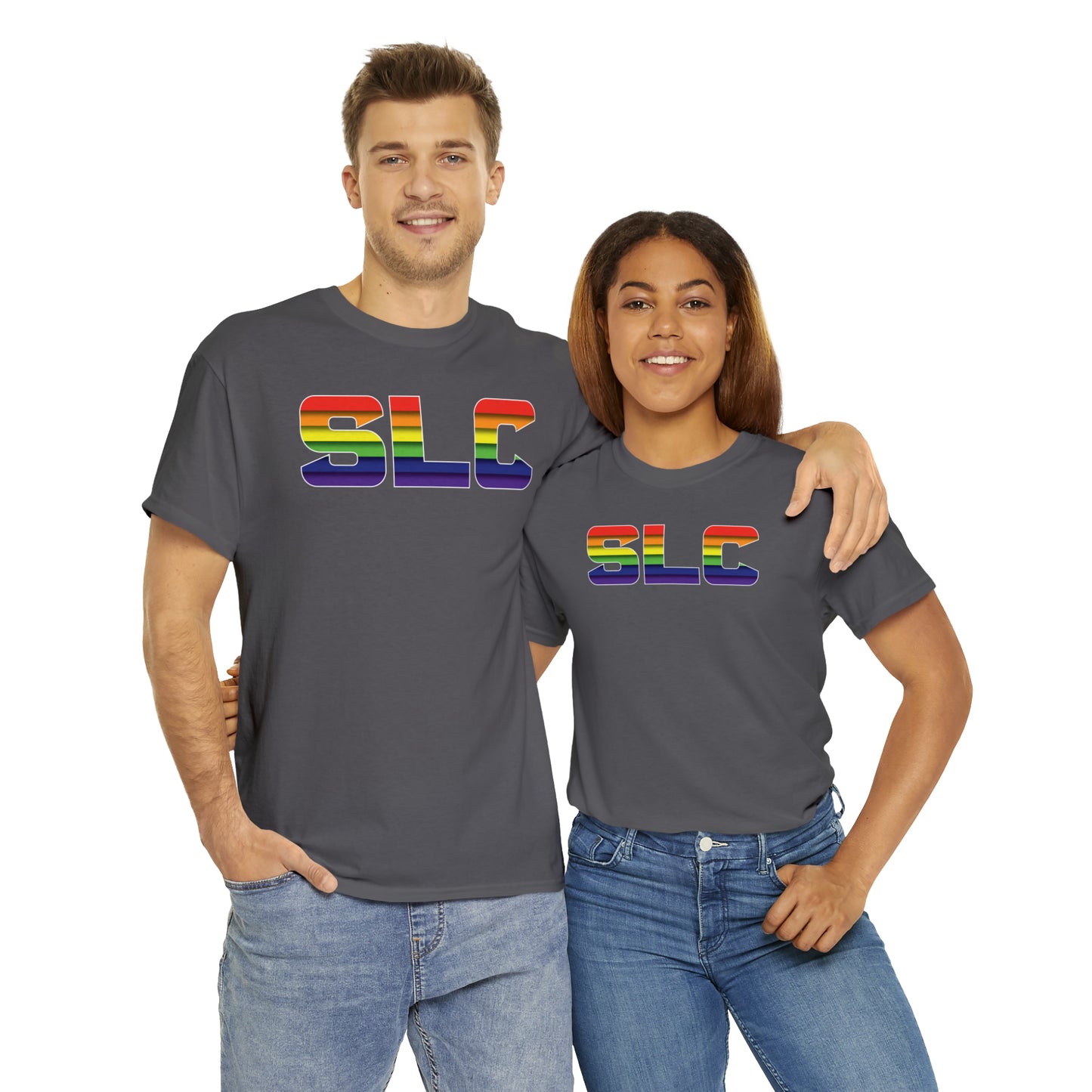 SLC Utah Pride T-Shirt - Horizontal Pride Flag