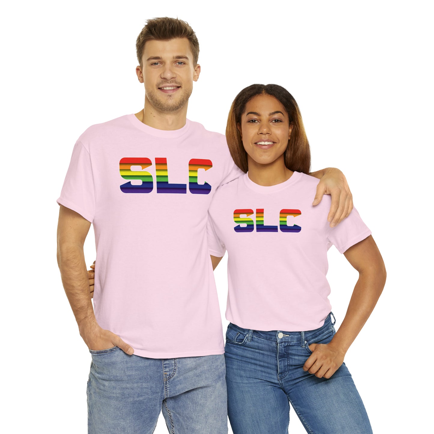 SLC Utah Pride T-Shirt - Horizontal Pride Flag