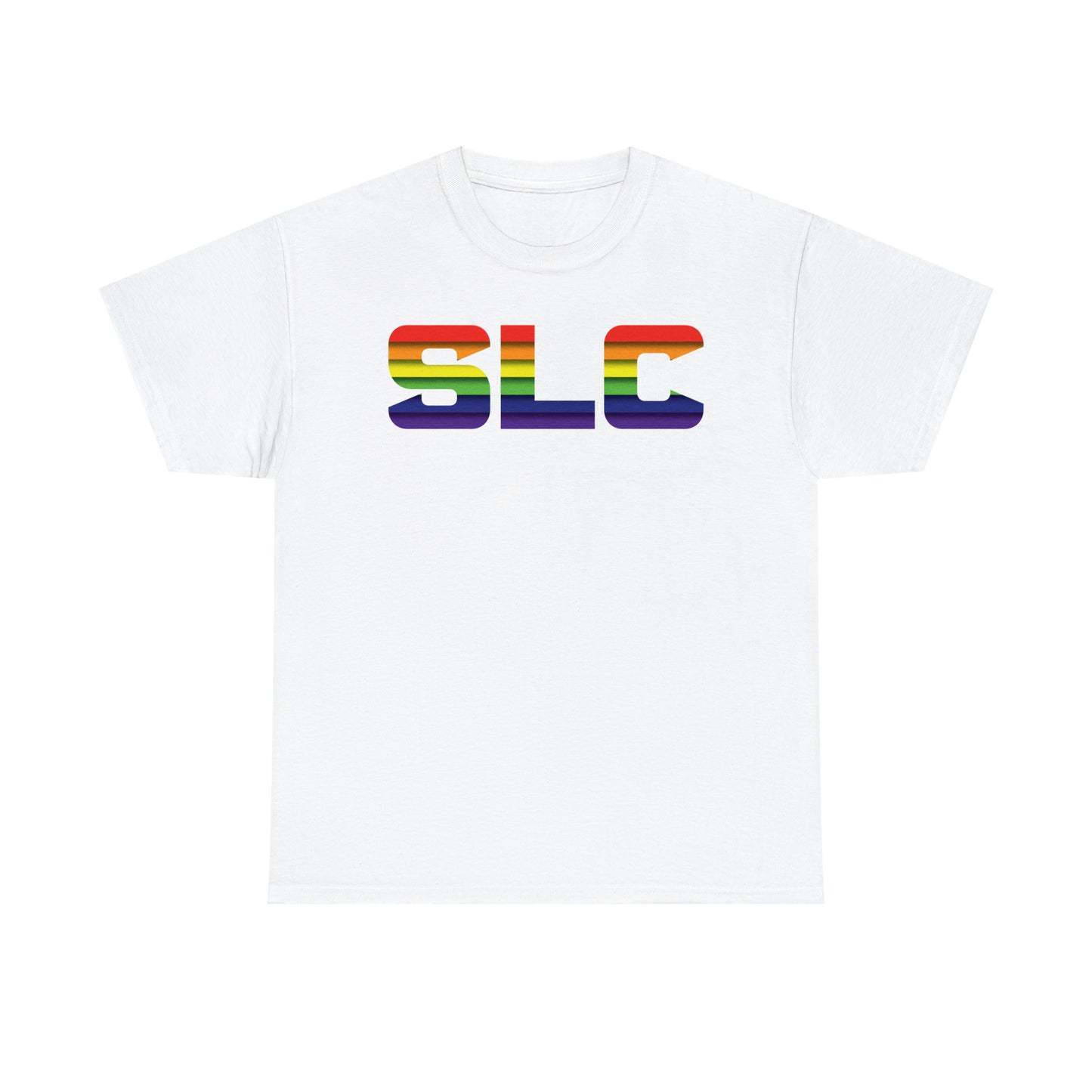 SLC Utah Pride T-Shirt - Horizontal Pride Flag