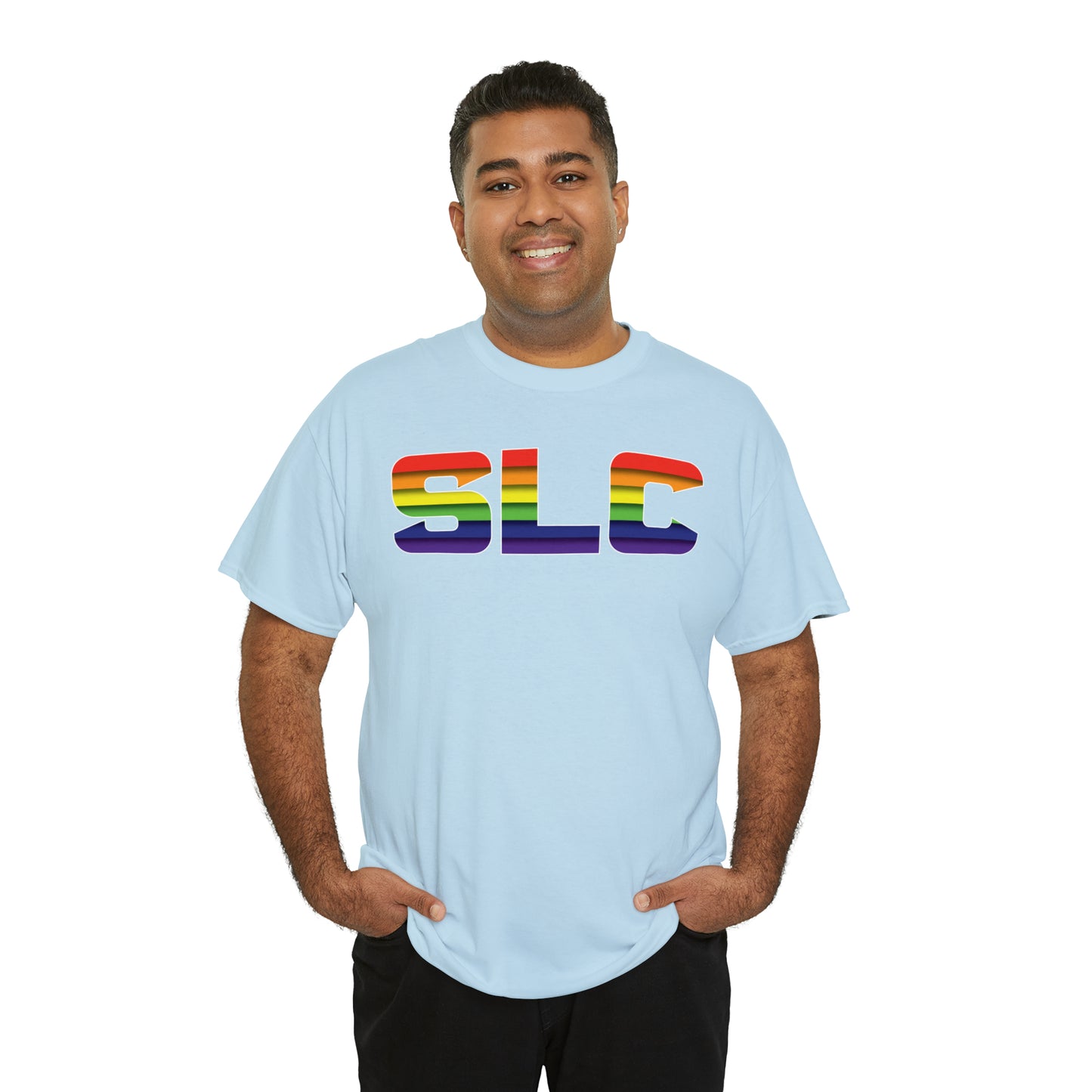 SLC Utah Pride T-Shirt - Horizontal Pride Flag