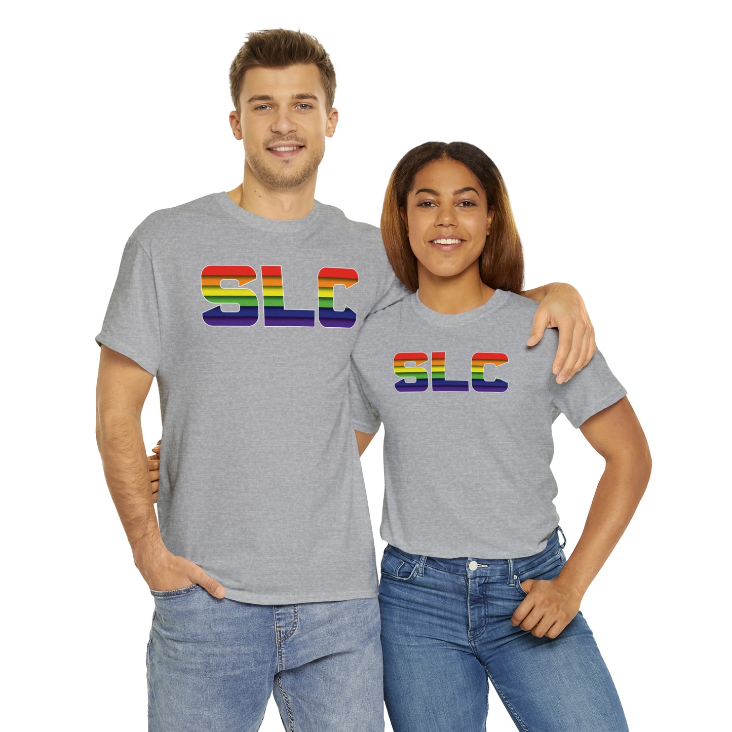 SLC Utah Pride T-Shirt - Horizontal Pride Flag