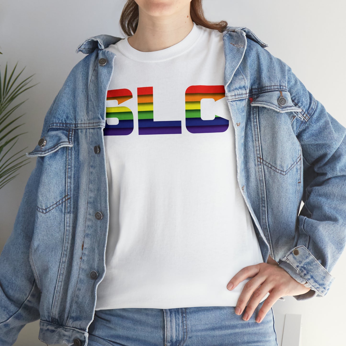 SLC Utah Pride T-Shirt - Horizontal Pride Flag