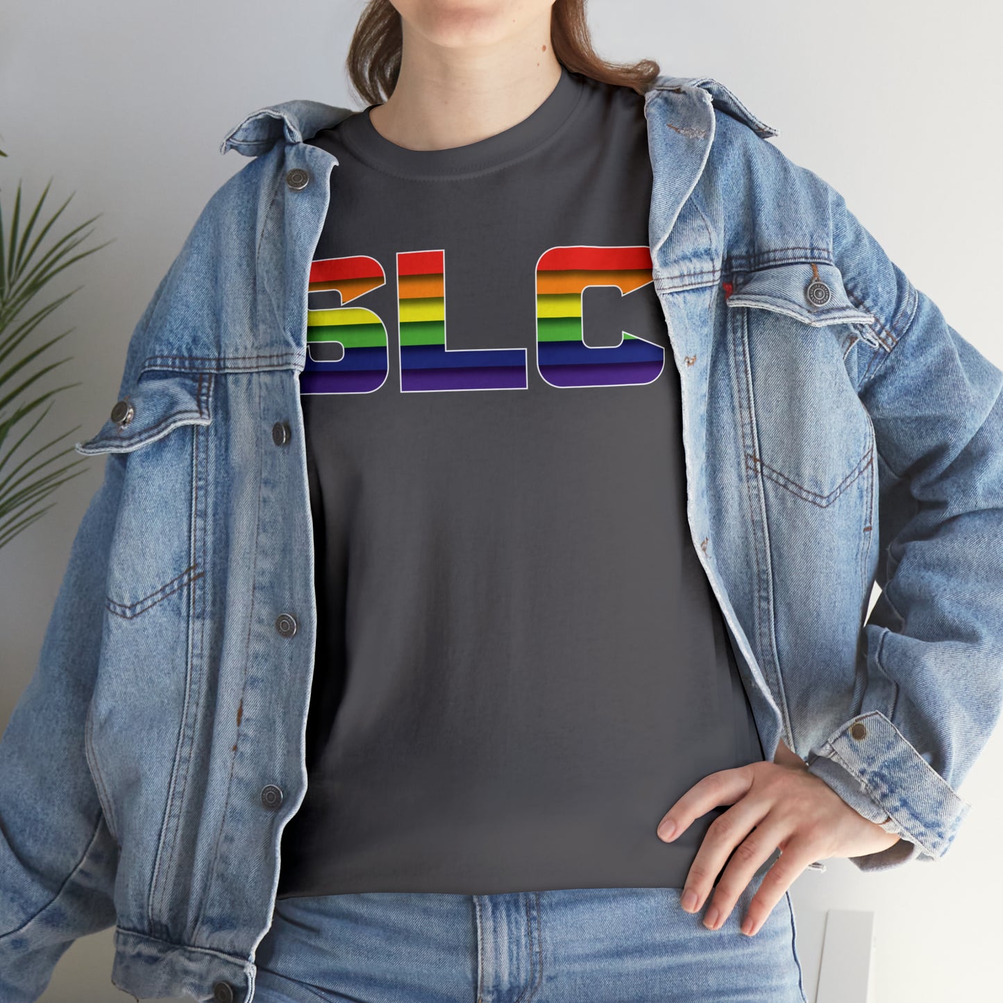 SLC Utah Pride T-Shirt - Horizontal Pride Flag